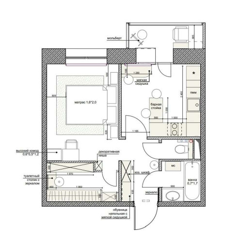 Квартира 40 м²