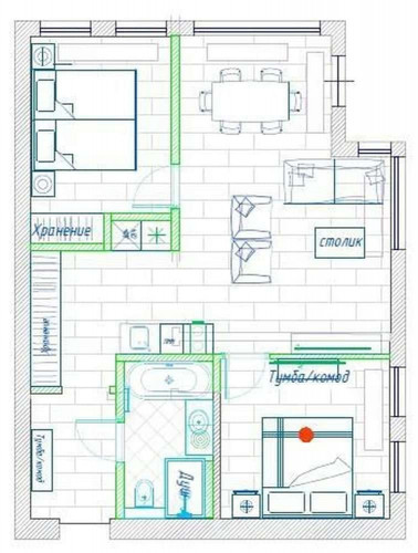 Квартира 46 м²